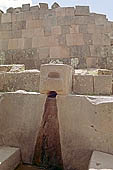 Pisac, archeological complex, water channels carved in the stone